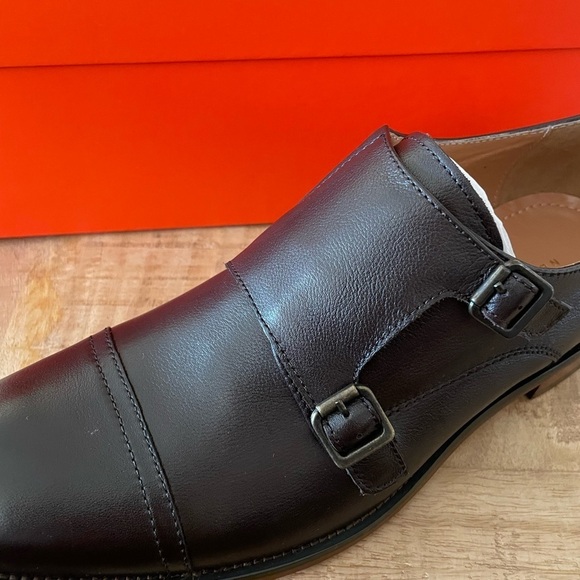 New Republic by Mark McNairy Monk Strap Dress Shoes Brown Size 9 Business Sunday